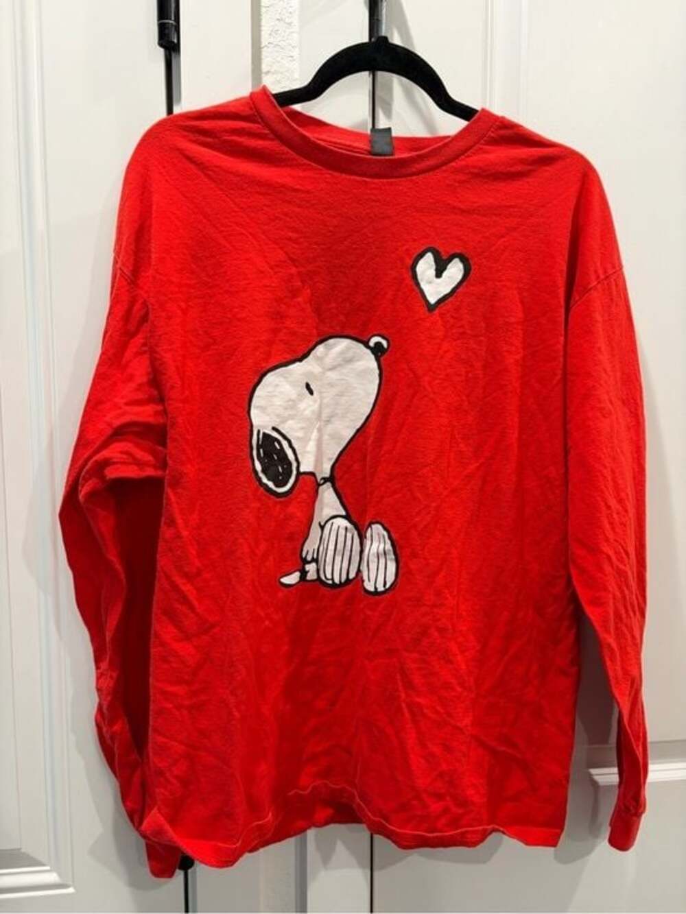 Peanuts Red Long-Sleeve Snoopy Heart Tee